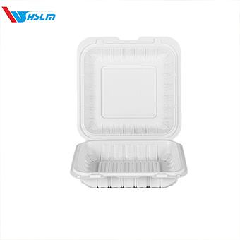 shallow-size-white-plastic-hinged-takeaway-container PP881S